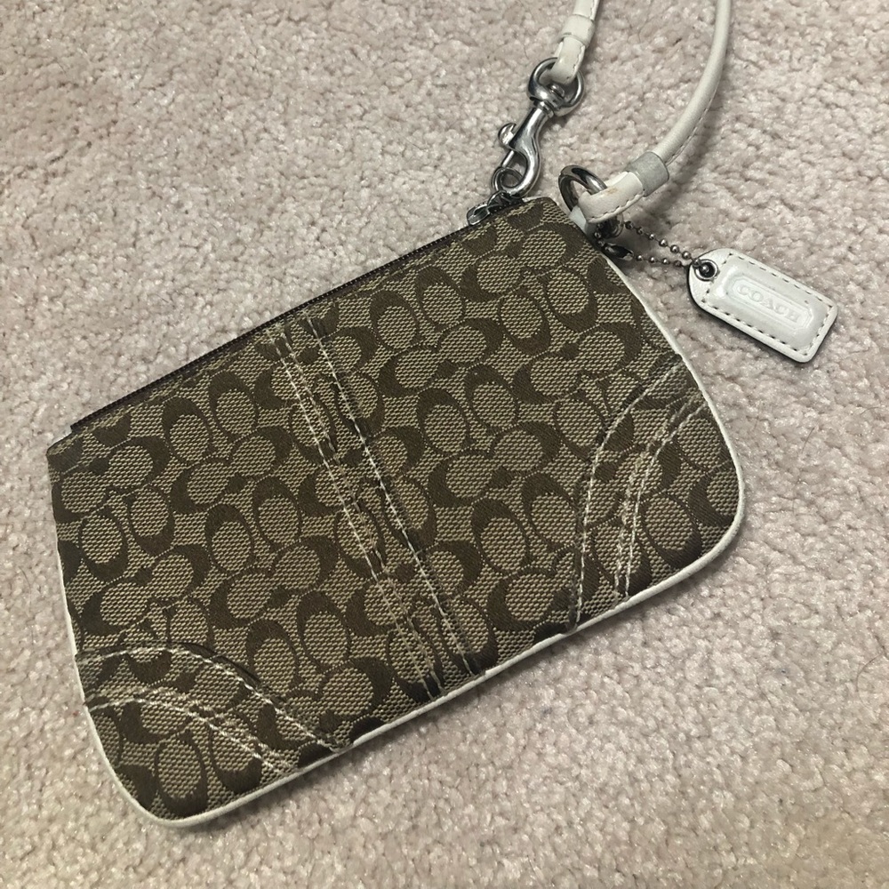 Coach monogram wristlet